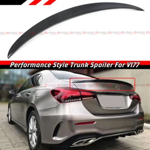 FOR 2019-2023 MERCEDES BENZ W177 A CLASS SEDAN AMG CARBON FIBER TRUNK SPOILER - Picture 1 of 5