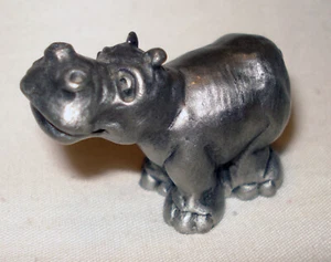Statuina vintage 1981 Hudson peltro #2187 animale miniatura ippopotamo ippopotamo - Foto 1 di 3