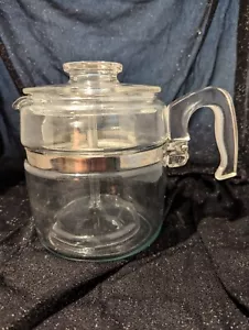 Tetera completa de 6 tazas de vidrio transparente PYREX 7756 B de colección rara - C - Imagen 1 de 9