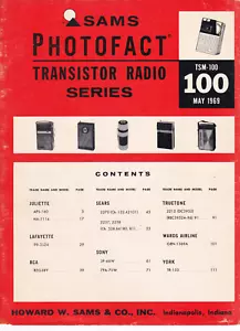 Esquemas de primera edición manual de servicio de transistores Sams TSM 100 - Imagen 1 de 1