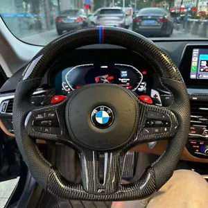 Real carbon fiber Flat Customized Sport Steering Wheel G20 M3 3-Series W/Heated - Bild 1 von 11