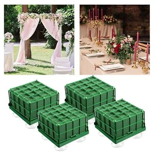 Loviver 4Pcs Dry Wet Floral Foam Cage Flower Holder Green Foam Blocks Florist - Picture 1 of 7