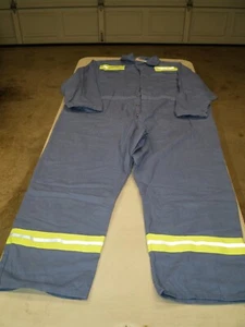 COVERALLS HIGH VISIBILITY/REFLECTIVE SZ 56- 3XL 100% COTTON - Picture 1 of 5