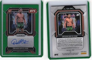 2023 Panini Prizm UFC Green Superstar Auto #10 Drakkar Klose - Lightweight - Picture 1 of 1