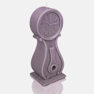 Designerkerze Kerze Geschenkidee Designkerze Dekokerze Deko Uhr lila 26cmx10cm - Bild 1 von 5