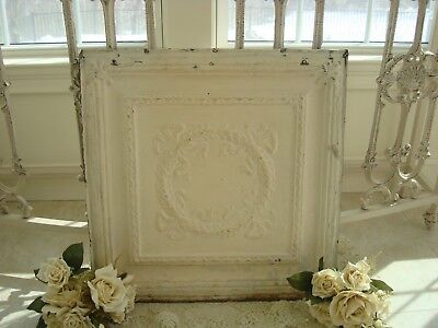 #2 Fabulous Old Architectural Ceiling Tin French Wreath & Bows 24  X 24  • 249.99$