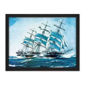 Spurling Clipper Ship Sobraon Painting Large Framed Art Print - Bild 1 von 25