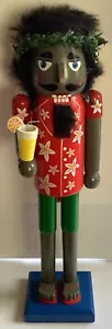 Limited Edition 14” Hawaiian Nutcracker Tiki Bartender Aloha Hawaiian Christmas - Picture 1 of 14