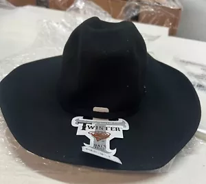 Cappello da cowboy nero Twister taglia M nuovo con etichette - Foto 1 di 5