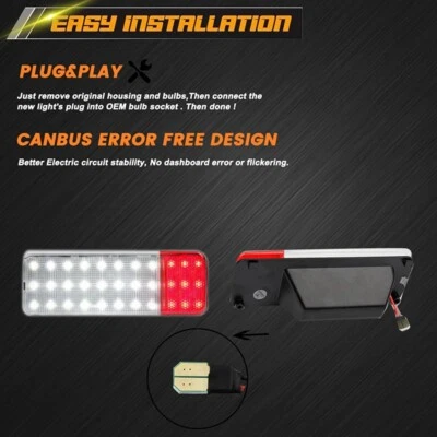 Luces de cortesía del panel interior de la puerta para Ford F150 F250 F350 BRONCO 1992-1996 Foto 1 de 4