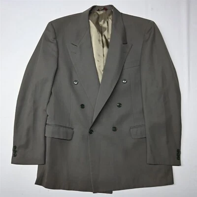 Vtg Botany 500 42R Olive Green USA Wool Double Breasted Blazer Jacket Sport Coat - Image 1 of 4