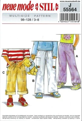 Neue Mode STIL 55564 Kids' Straight, Cuffed, Elastic Ankle Pants Sz 3-8 UNCUT - Image 1 of 4