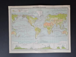 Mapa antiguo (1912) - El mundo - Vegetación - Bartolomé - Imagen 1 de 10