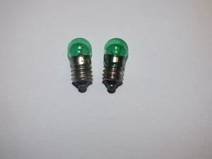 2 Stück E10 Glühbirne 3,5V Glühlampe 0,26A klar grün gefärbtes Glas Narva DDR - Bild 1 von 1