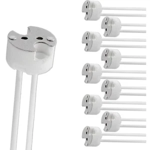 GU5.3 Fassung, Silikonkabel, MR16, 10er-Set, für LED, Halogen, 12V-250V - Bild 1 von 10