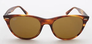 NEW RAY BAN WAYFARE HAVANA SUNGLASSES B15 BROWN LENSES RB2185 954/33 55-18-145 - Picture 1 of 4