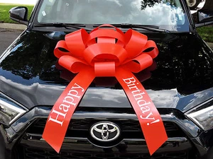 Arco de coche Red Happy Birthday | Espalda magnética, vinilo, sin arañazos, GRANDE | Gran precio - Imagen 1 de 3