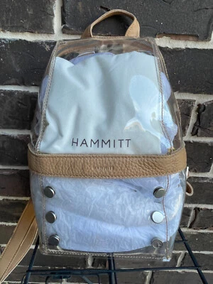Новый с Ярлыками $275 Hammitt Hunter средний прозрачный рюкзак тост желтовато-коричневый - Изображение 1 из 3