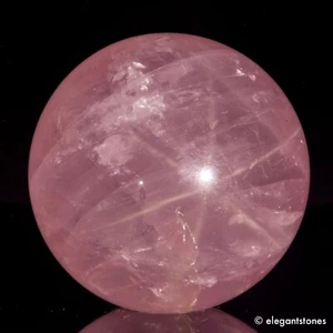 32g28mm STAR Rose Quartz Sphere Crystal Ball Natural Pink Healing Chakra Decor - Picture 1 of 10