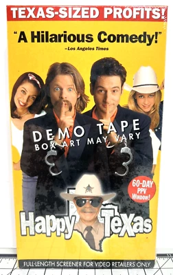 Happy Texas (VHS, 1999) Demo Tape  Steve Zahn Jeremy Northam Hilarious Sealed - Image 1 of 4