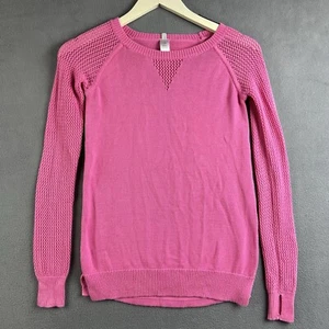 Ivivva Sweater Size 10 Pink Lululemon Girls Pullover Long Sleeve Cotton - Picture 1 of 14