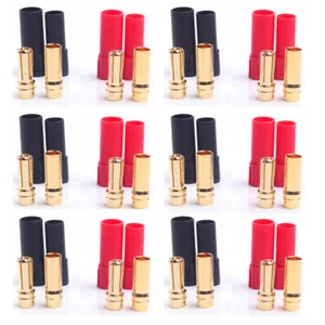 12 pares de enchufes conectores AMASS XT150 adaptador 6 mm dorado banana bala negro y rojo - Imagen 1 de 7