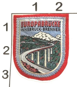 Europabrücke Europabrücke Tirol Österreich bestickt Vintage Filz Schild Aufnäher - Bild 1 von 1