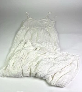 Joie Tiered Maxi Dress White Boho Beach Wedding Romantic Women's Size L - Picture 1 of 8