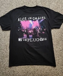 Vintage Alice In Chains MTV Unplugged Unisex Cotton Black T-shirt, Size S-5XL - Picture 1 of 5