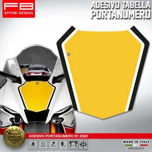 Adesivo Stickers Tabella Portanumero Compatibile Yamaha R1 2020-2022 60ThRACING - Picture 1 of 1