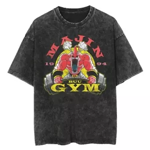Anime Oversize T Shirt Gym Dragon Ball Bodybuilding Gym Fitness Goku Golds Gym - Bild 1 von 5