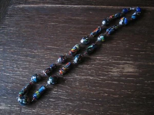 atemberaubende Millefiori Kette Muranoglas Perlen Murano Italien 70 cm lang - Bild 1 von 5