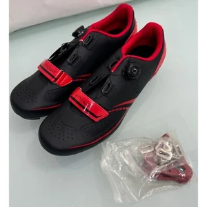 Lingque Ciclismo Ciclismo Zapatos Hombres Talla 12 Bicicleta Tenis Rojo Negro Nuevo con Etiquetas - Imagen 1 de 10