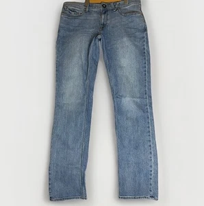 Pantalones de mezclilla rectos ajustados Volcom Vorta para hombre 34x30 lavado medio monopatín años 2000 - Imagen 1 de 10