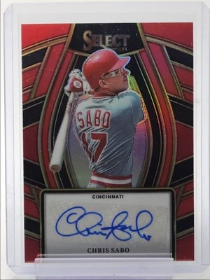 CHRIS SABO 2024 SELECT SIGNATURES ROJO PRIZM CINCINNATI AUTOMÁTICO/99 Q5939 Foto 1 de 2