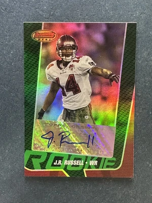 2005 Bowman's Best Green J.R. Russell Autograph Buccaneers /599 - Image 1 of 2