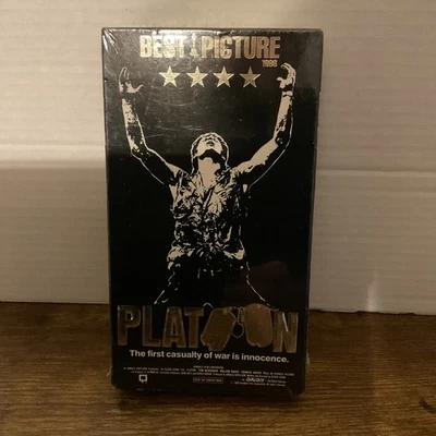Platoon (VHS, Vestron) NEW Sealed Charlie Sheen, Tom Berenger VTG War Drama - Image 1 of 4