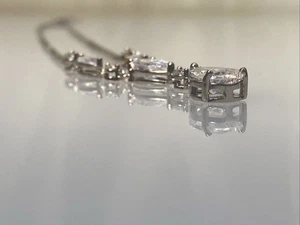Ladies CZ SSP Y-Drop Necklace 18in +2in NEW - Picture 1 of 8
