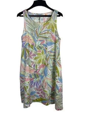 C&C California Linen Pastel Colors Tropical Beach Coastal Sleeveless Dress XS - Image 1 of 4