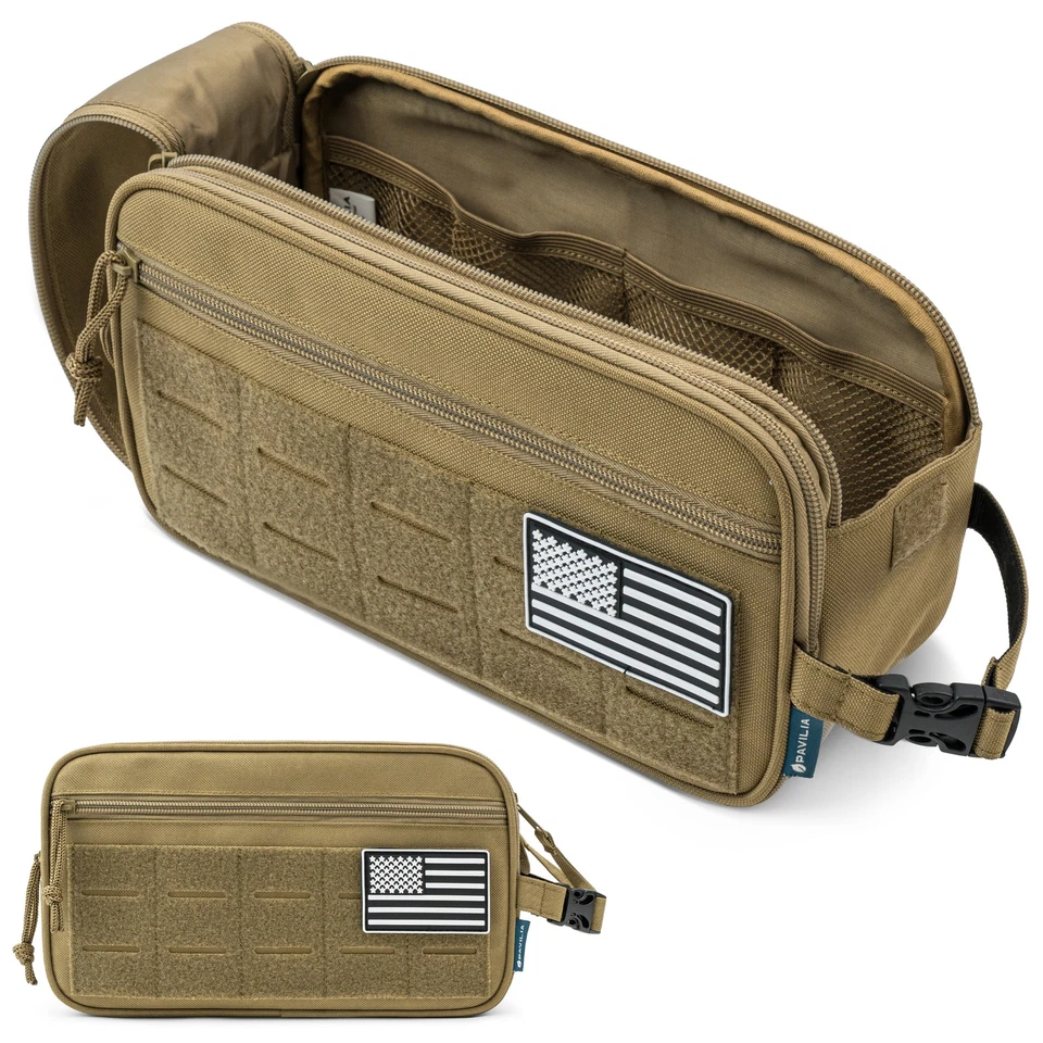 Bolsa de Aseo para Hombres con Cremallera Estuche Táctico Organizador Viaje Militar Dopp Kit Foto 1 de 1