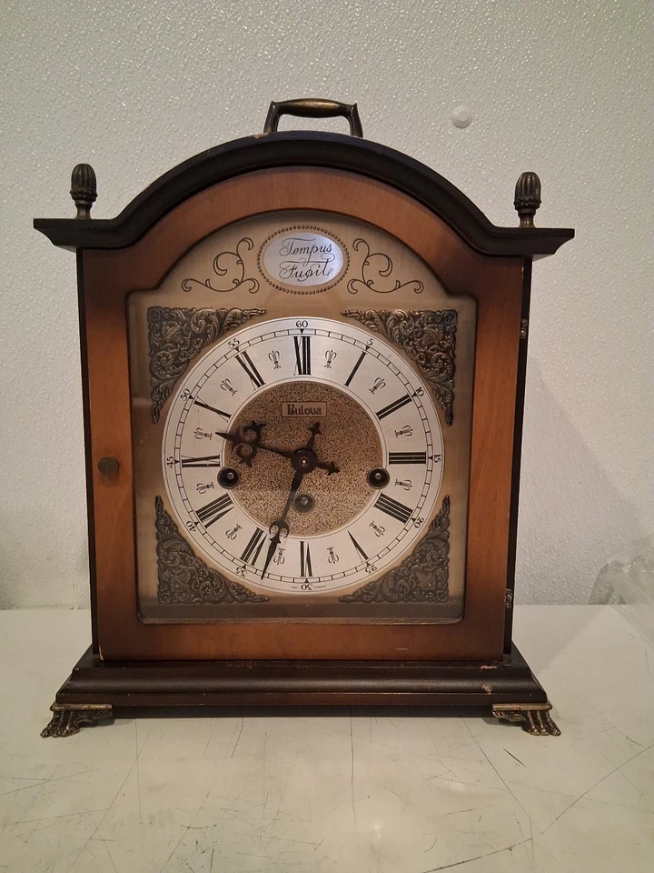 Reloj de Colección Bulova Tempus Fugit Mantel Westminster Funciona. Hermoso  Foto 1 de 4