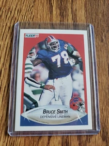 1990 Fleer #121 Bruce Smith NFL Football Card Buffalo Bills NM-MT - Foto 1 di 2