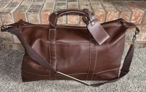 Barrington braune Leder Reisetasche Captain’s Duffle Bag mit individuellem Golfschläger Logo - Bild 1 von 17