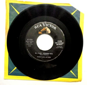 Homer & Jethro: El Paso-Numero Dos 1960 RCA 47-7704 Rockaway 3-S/3-S Pressing EX - Picture 1 of 6
