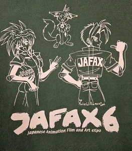Camiseta De Colección Jafax 6 Mediana Anime Convención Katie Williamson Grand Rapids - Imagen 1 de 9