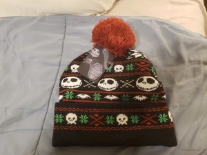 Disney Nightmare Before Christmas Strickmütze Beanie Bommelmütze Erwachsene NEU! - Bild 1 von 5
