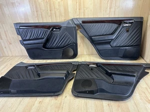 Mercedes Benz W202  Türpappe Türverkleidung Schwarz Leder im Set - Bild 1 von 11