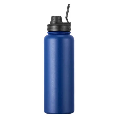 Uimoso 40 oz Insulated Water Bottle Stainless Steel with Wide Mouth Lid Blue