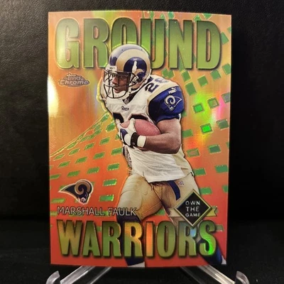 2001 Topps Chrome Marshall Faulk Own The Game Refractor - Image 1 of 2