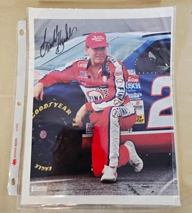 Vintage NASCAR Driver #20 Buddy Baker COA Autographed Photo Fina Racing Team - Picture 1 of 2